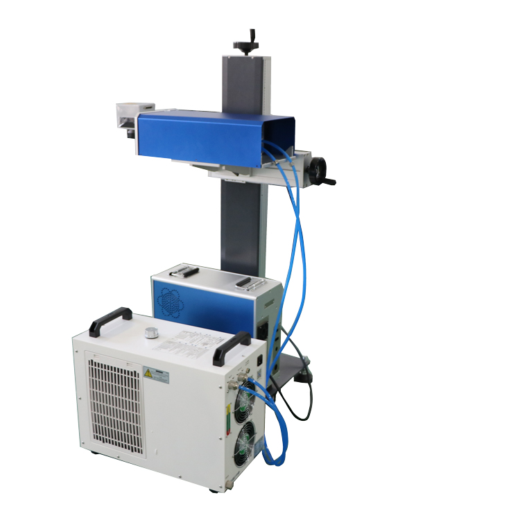 fliegende UV-Laserbeschriftungsmaschine mit Förderband